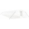 Växthus med stålram vit 80 m² vidaXL 16 x 5 x 2.3 m – miniatyr 2