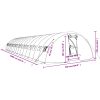 Växthus med stålram vit 80 m² vidaXL 16 x 5 x 2.3 m – miniatyr 12