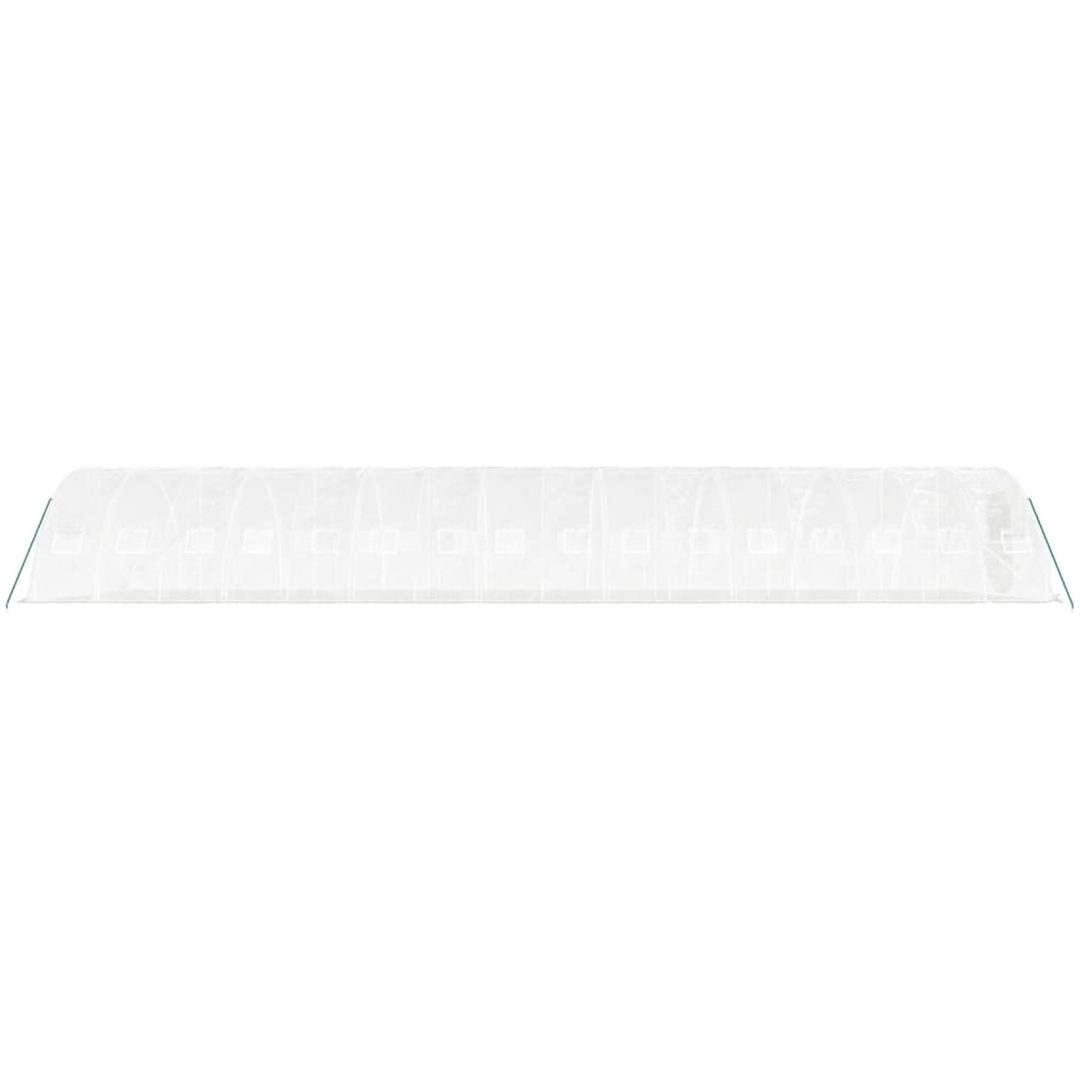 Växthus med stålram vit 80 m² vidaXL 16 x 5 x 2.3 m – bild 5