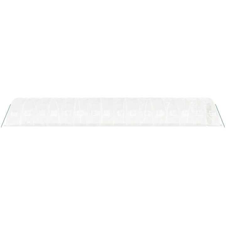 Växthus med stålram vit 80 m² vidaXL 16 x 5 x 2.3 m – bild 5