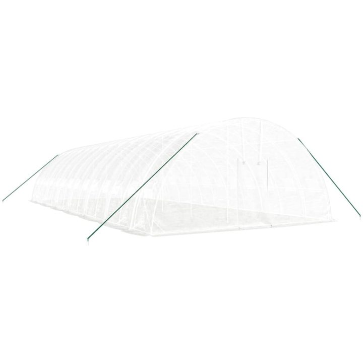 Växthus med stålram vit 84 m² vidaXL 14 x 6 x 2.85 m – bild 3