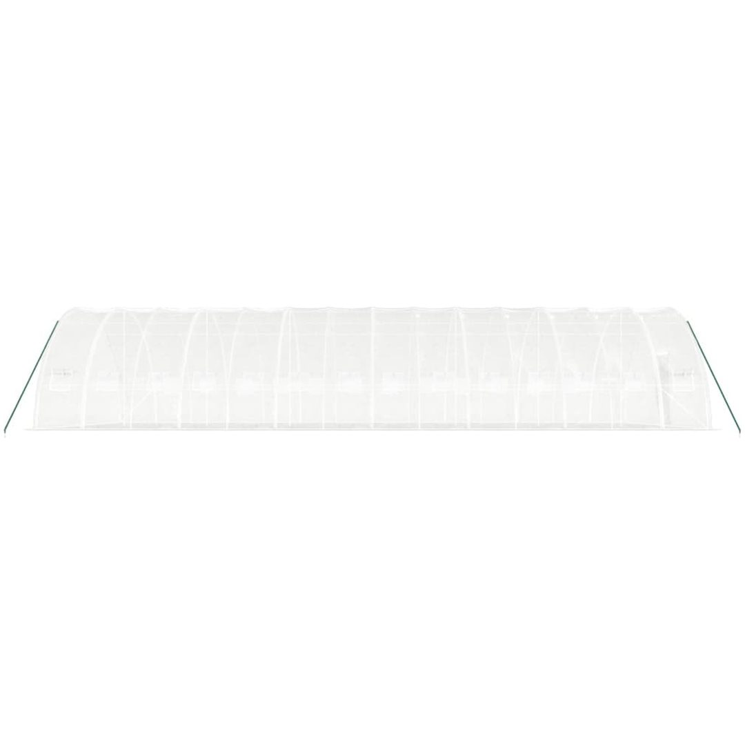 Växthus med stålram vit 84 m² vidaXL 14 x 6 x 2.85 m – bild 5