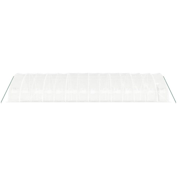 Växthus med stålram vit 84 m² vidaXL 14 x 6 x 2.85 m – bild 5