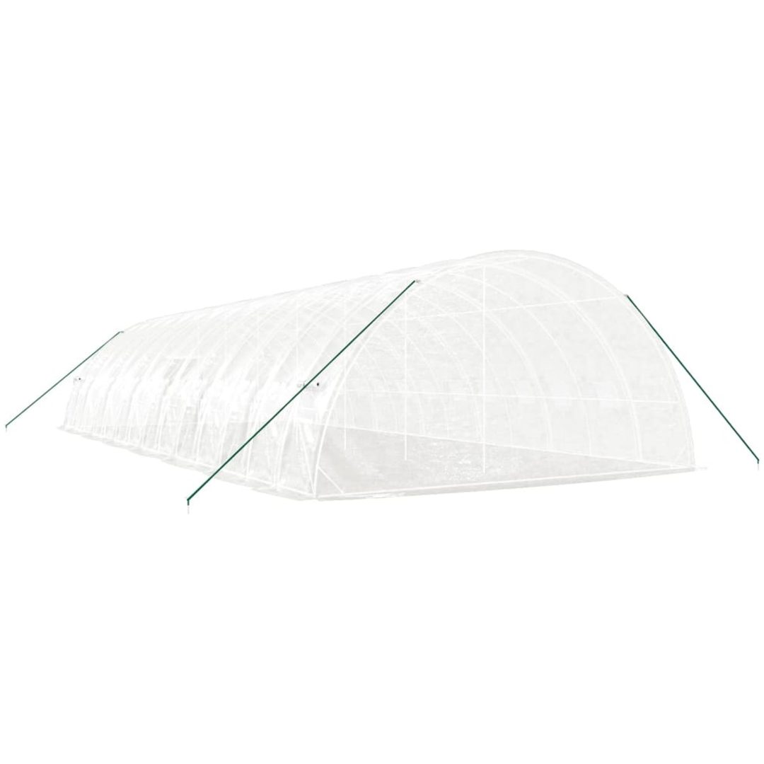 Växthus med stålram vit 84 m² vidaXL 14 x 6 x 2.85 m – bild 6