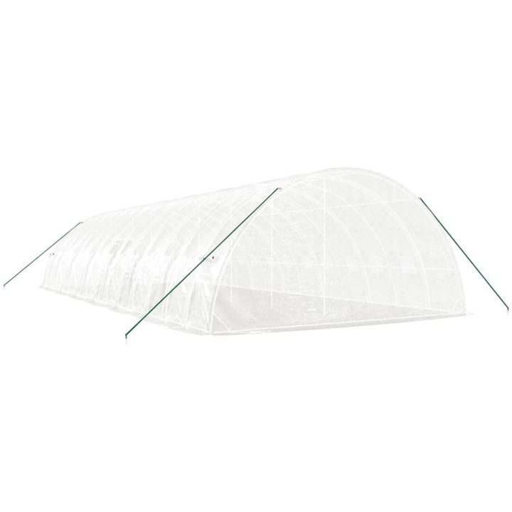 Växthus med stålram vit 84 m² vidaXL 14 x 6 x 2.85 m – bild 6