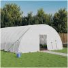 Växthus med stålram vit 84 m² vidaXL 14 x 6 x 2.85 m – miniatyr 1