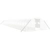 Växthus med stålram vit 88 m² vidaXL 22 x 4 x 2 m – miniatyr 2