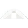 Växthus med stålram vit 88 m² vidaXL 22 x 4 x 2 m – miniatyr 4