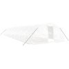 Växthus med stålram vit 90 m² vidaXL 18 x 5 x 2.3 m – miniatyr 2