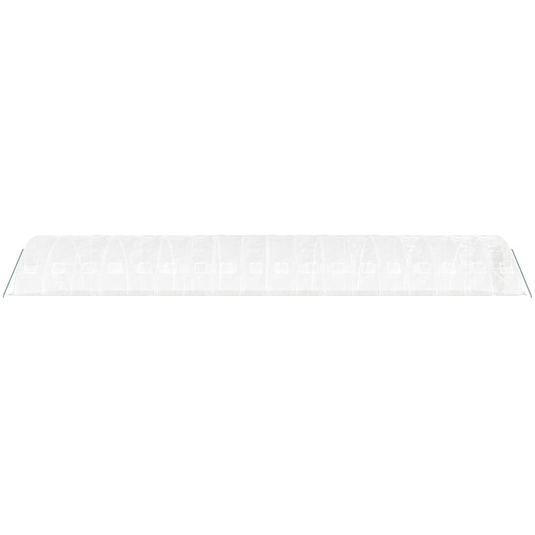 Växthus med stålram vit 90 m² vidaXL 18 x 5 x 2.3 m – bild 5
