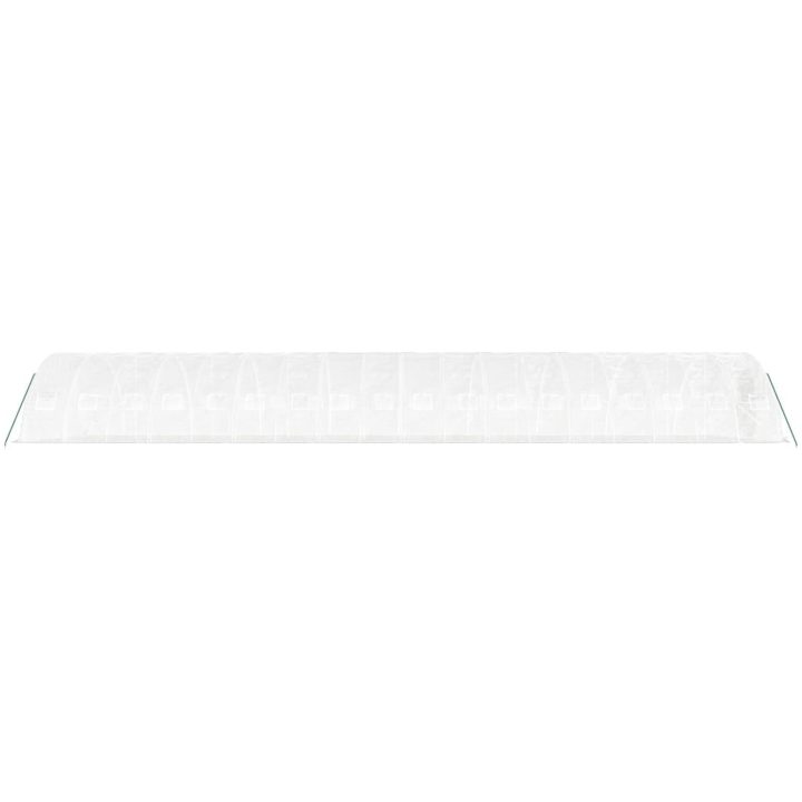 Växthus med stålram vit 90 m² vidaXL 18 x 5 x 2.3 m – bild 5