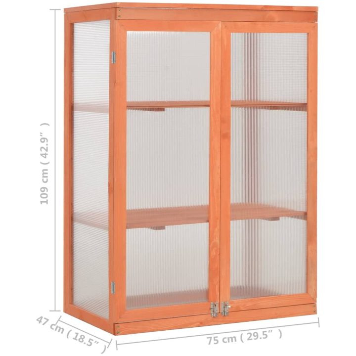 Växthus trä 75x47x109 cm vidaXL – bild 11