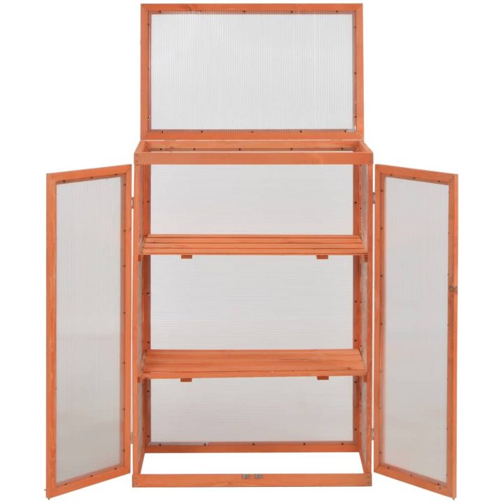 Växthus trä 75x47x109 cm vidaXL – bild 4