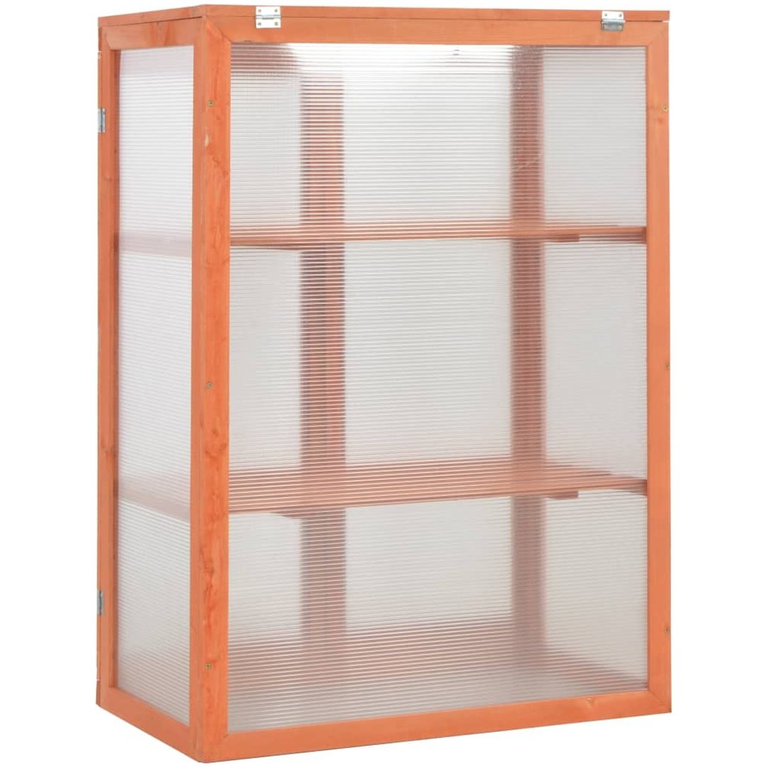 Växthus trä 75x47x109 cm vidaXL – bild 7