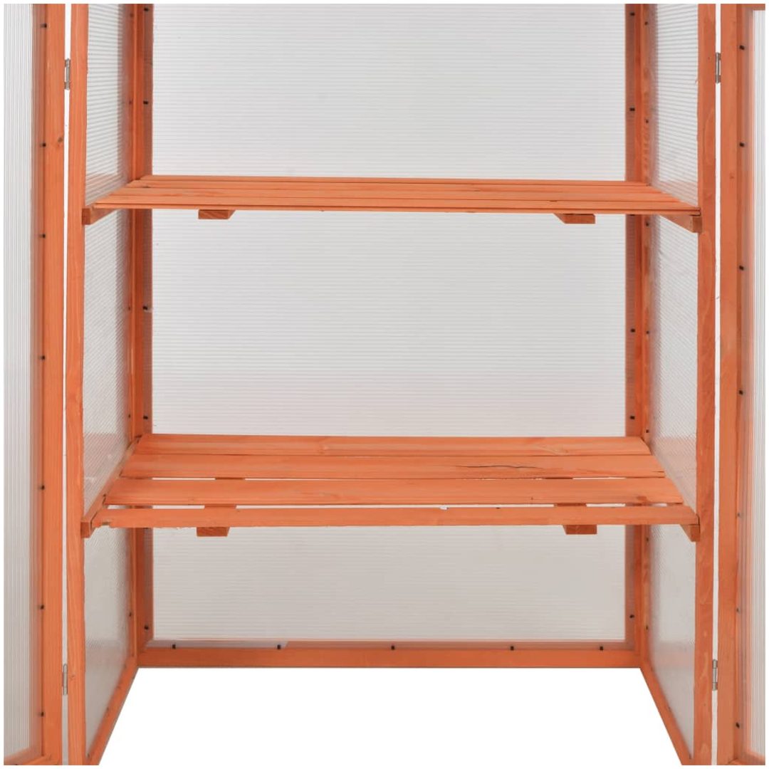 Växthus trä 75x47x109 cm vidaXL – bild 8