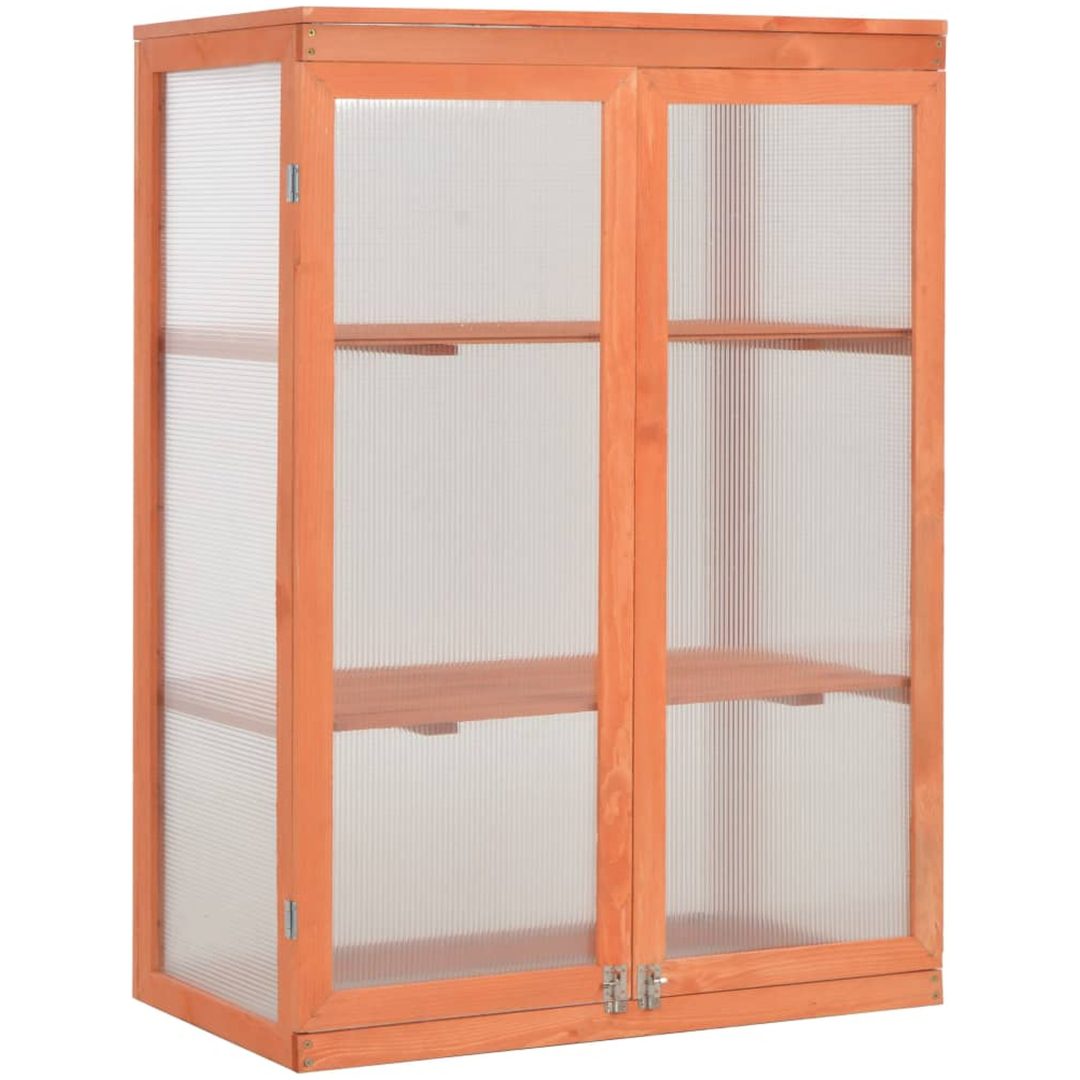 Växthus trä 75x47x109 cm vidaXL