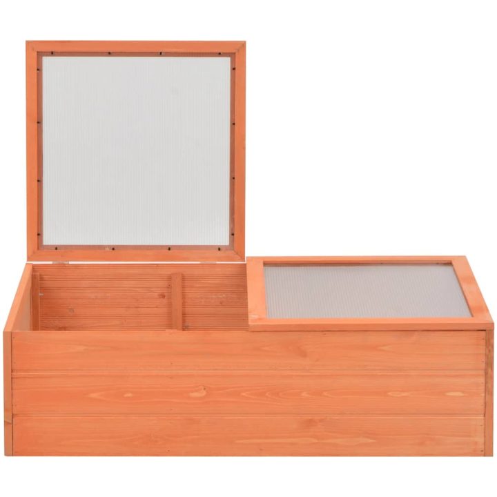 Växthus trä vidaXL 100 x 50 x 34 cm – bild 3