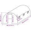 Växthusöverdrag (13,5 m²) grön vidaXL 300 x 450 x 200 cm – miniatyr 5