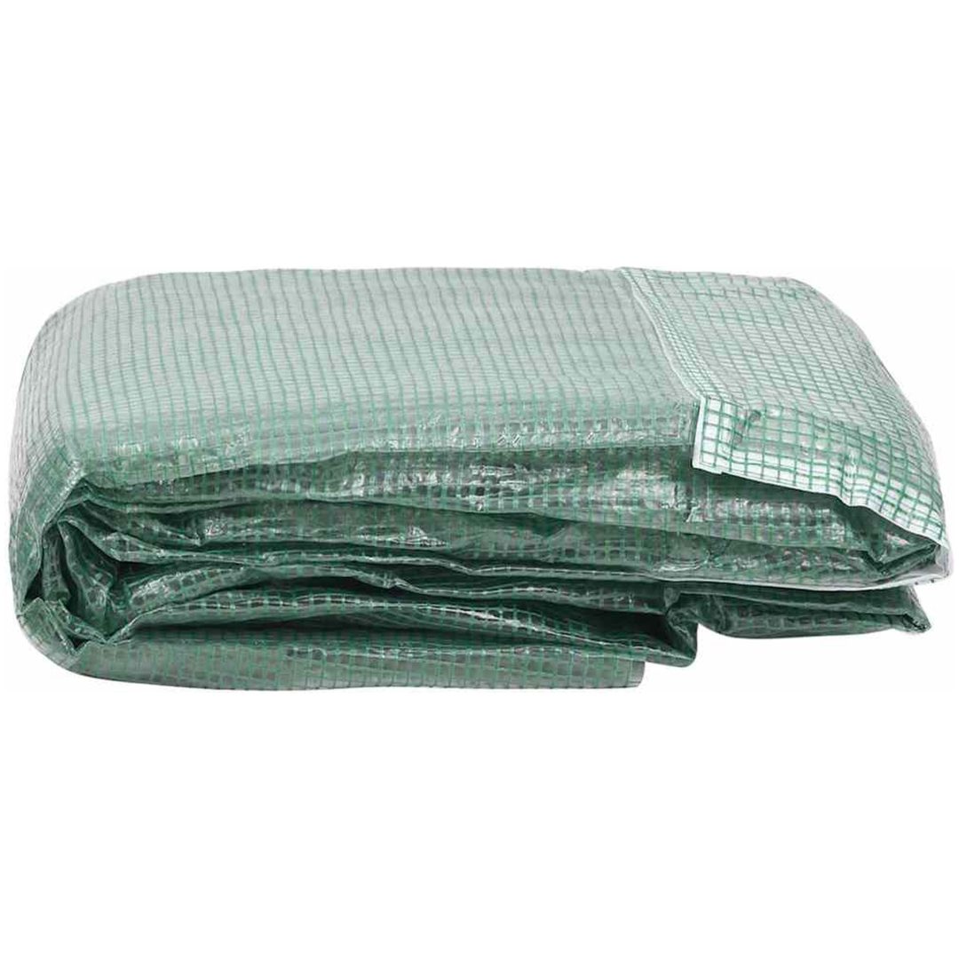 Växthusöverdrag (16 m²) grön vidaXL 400 x 400 x 200 cm – bild 3