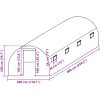 Växthusöverdrag (18 m²) 3x6x2 m genomskinlig vidaXL 300 x 600 x 200 m – miniatyr 5