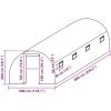 Växthusöverdrag (18 m²) grön vidaXL 300 x 600 x 200 cm – miniatyr 6