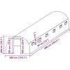 Växthusöverdrag (27 m²) 3x9x2 m genomskinlig vidaXL 300 x 900 x 200 m – miniatyr 5