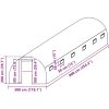 Växthusöverdrag (27 m²) grön vidaXL 300 x 900 x 200 cm – miniatyr 5