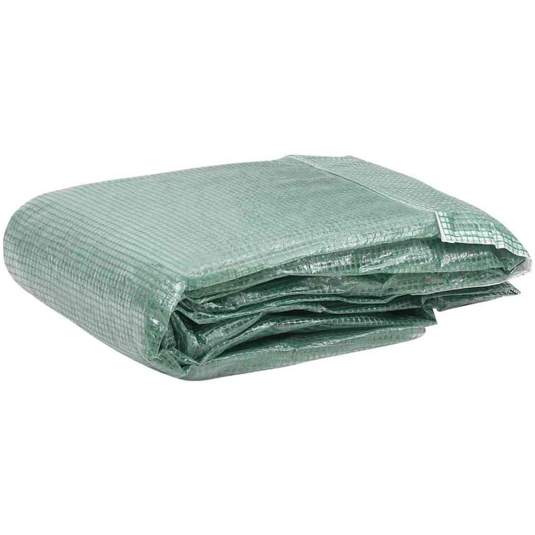 Växthusöverdrag (4 m²) grön vidaXL 200 x 200 x 200 cm – bild 2