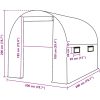 Växthusöverdrag (4 m²) grön vidaXL 200 x 200 x 200 cm – miniatyr 5