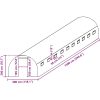 Växthusöverdrag (45 m²) grön vidaXL 300 x 1500 x 200 cm – miniatyr 5