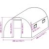 Växthusöverdrag (9 m²) 3x3x2 m genomskinlig vidaXL 300 x 300 x 200 m – miniatyr 5