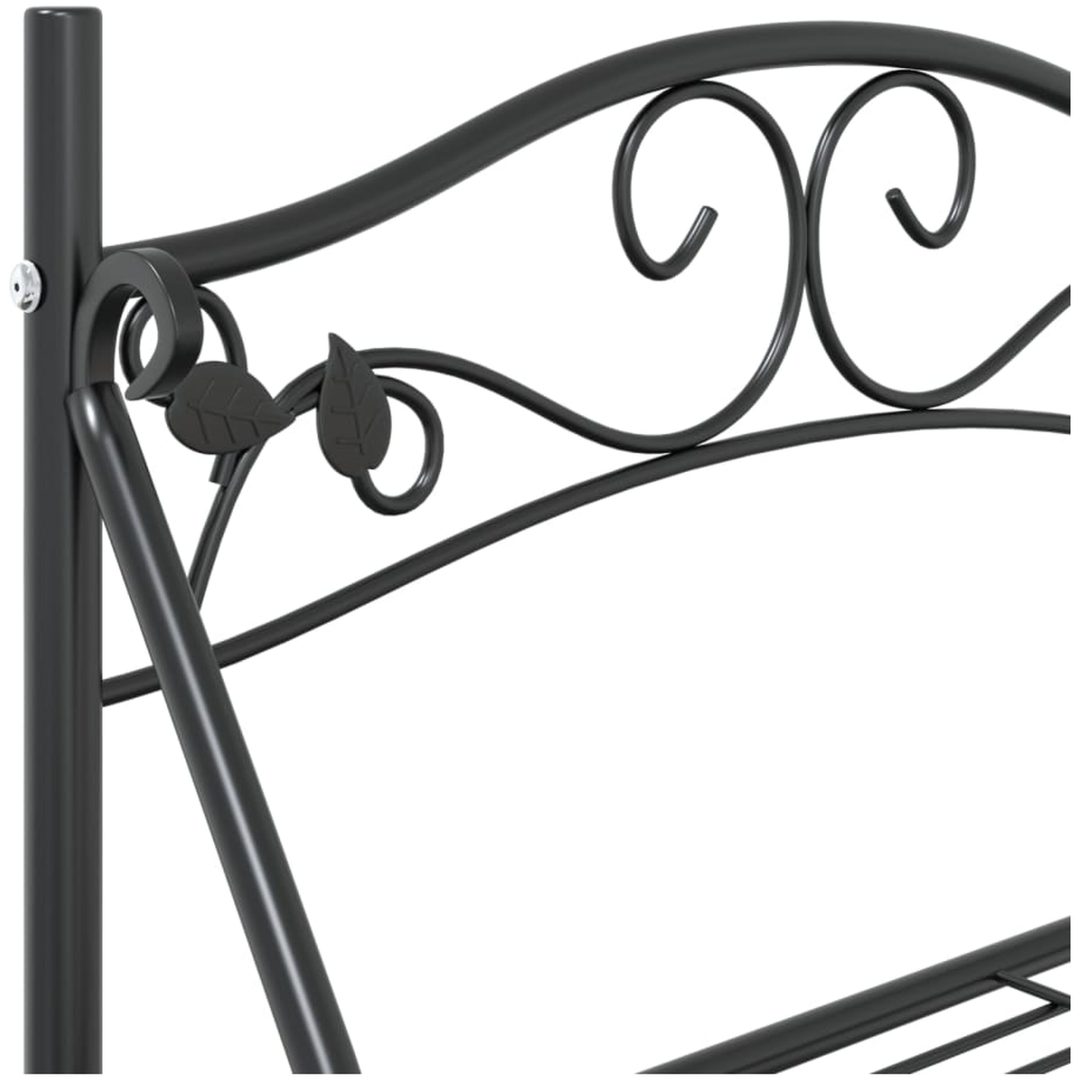 Växthylla svart 56x30x96 cm stål vidaXL – bild 6