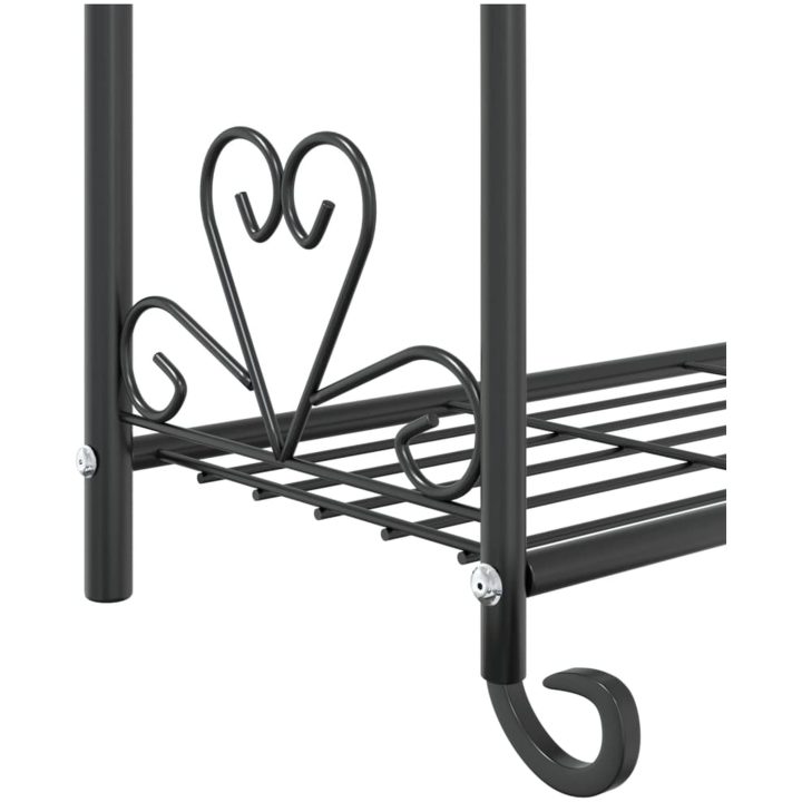 Växthylla svart 56x30x96 cm stål vidaXL – bild 7