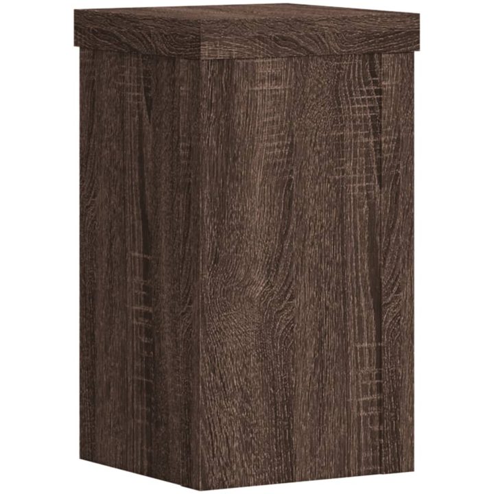 Växtställ 2 st brun ek konstruerat trä vidaXL 10 x 10 x 18 cm – bild 4