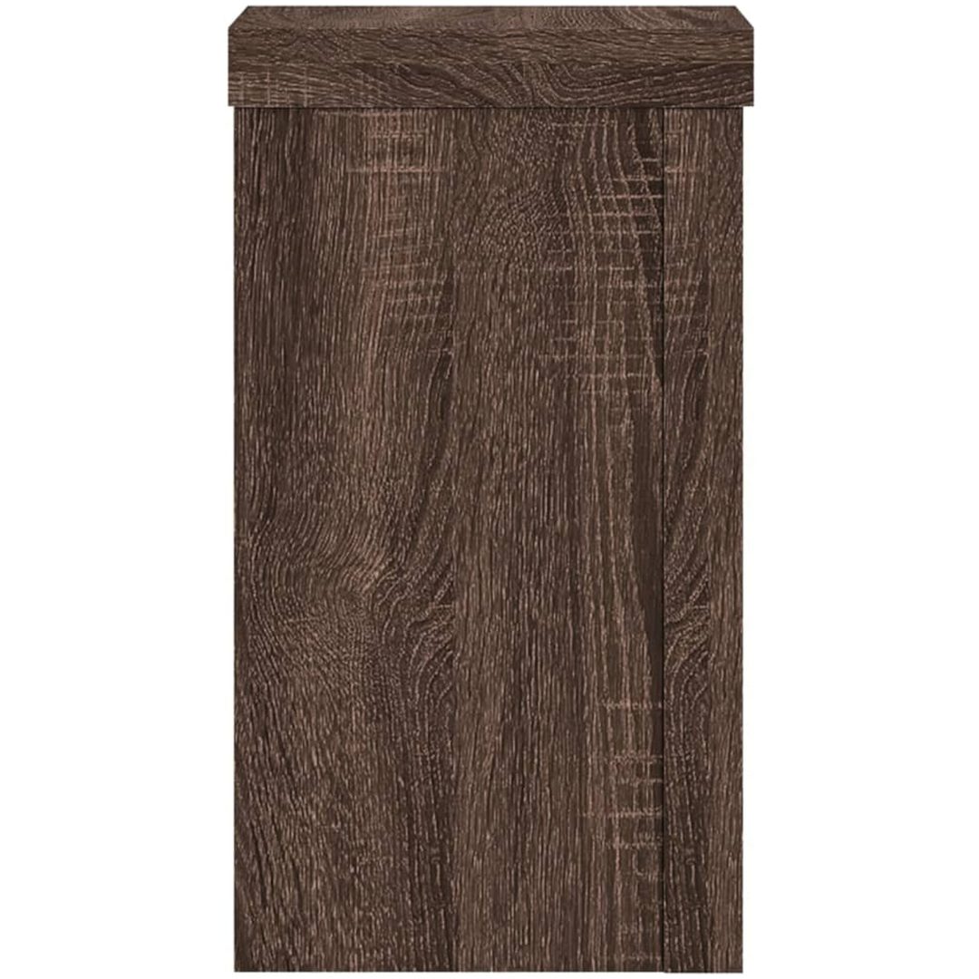 Växtställ 2 st brun ek konstruerat trä vidaXL 10 x 10 x 18 cm – bild 5