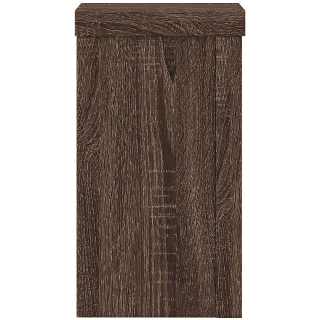 Växtställ 2 st brun ek konstruerat trä vidaXL 10 x 10 x 18 cm – bild 6