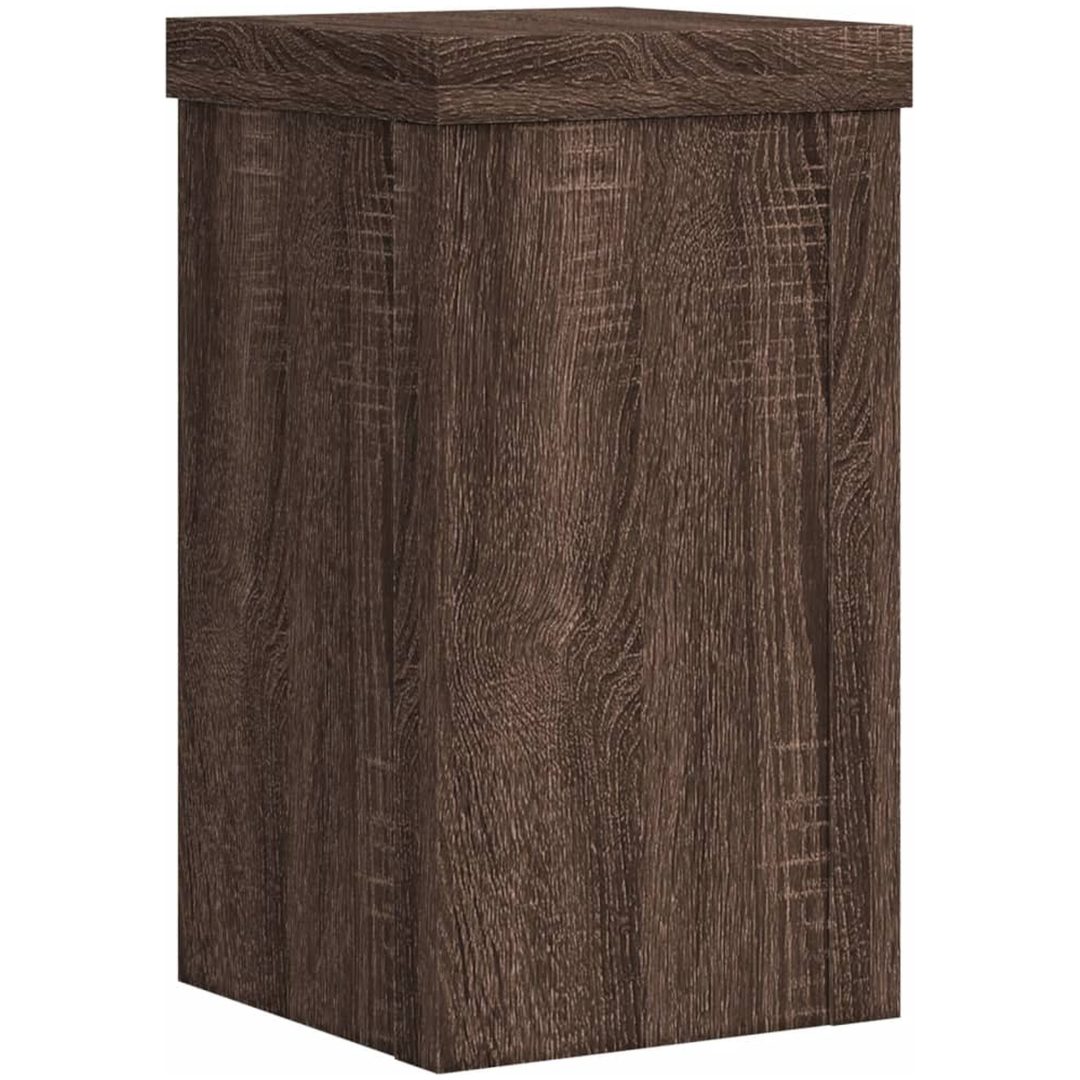 Växtställ 2 st brun ek konstruerat trä vidaXL 10 x 10 x 18 cm – bild 7