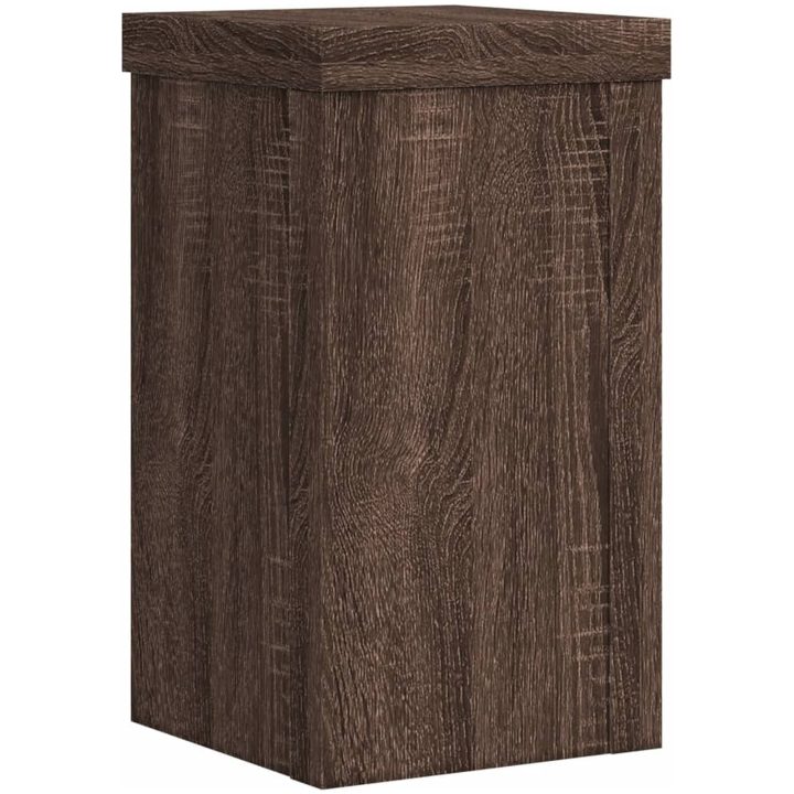 Växtställ 2 st brun ek konstruerat trä vidaXL 10 x 10 x 18 cm – bild 7