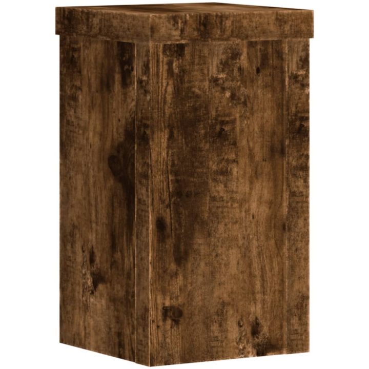 Växtställ 2 st rökfärgad ek konstruerat trä vidaXL 10 x 10 x 18 cm – bild 4
