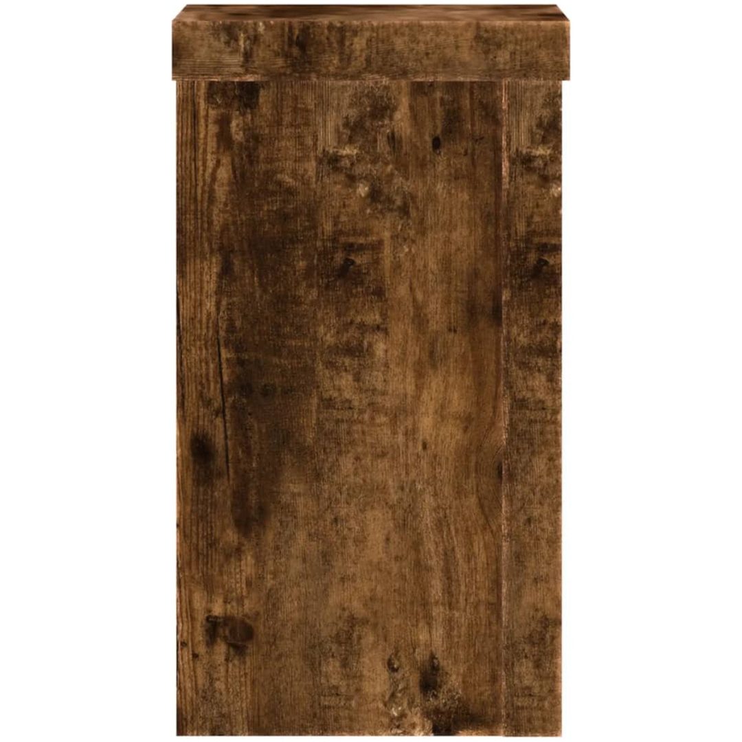 Växtställ 2 st rökfärgad ek konstruerat trä vidaXL 10 x 10 x 18 cm – bild 5