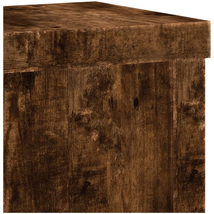Växtställ 2 st rökfärgad ek konstruerat trä vidaXL 10 x 10 x 18 cm – bild 8