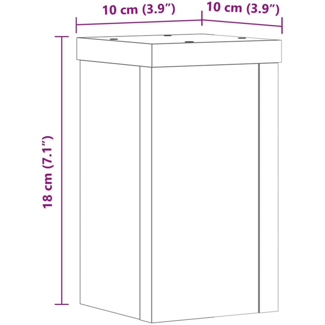 Växtställ 2 st sonoma ek konstruerat trä vidaXL 10 x 10 x 18 cm – bild 10