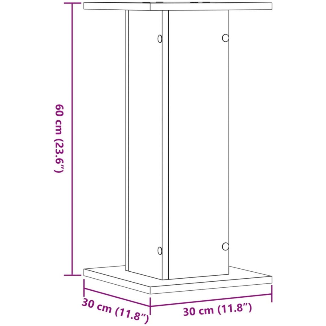 Växtställ 2 st sonoma-ek konstruerat trä vidaXL 30 x 30 x 60 cm – bild 10