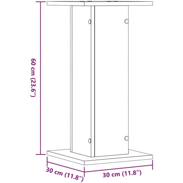 Växtställ 2 st sonoma-ek konstruerat trä vidaXL 30 x 30 x 60 cm – bild 10