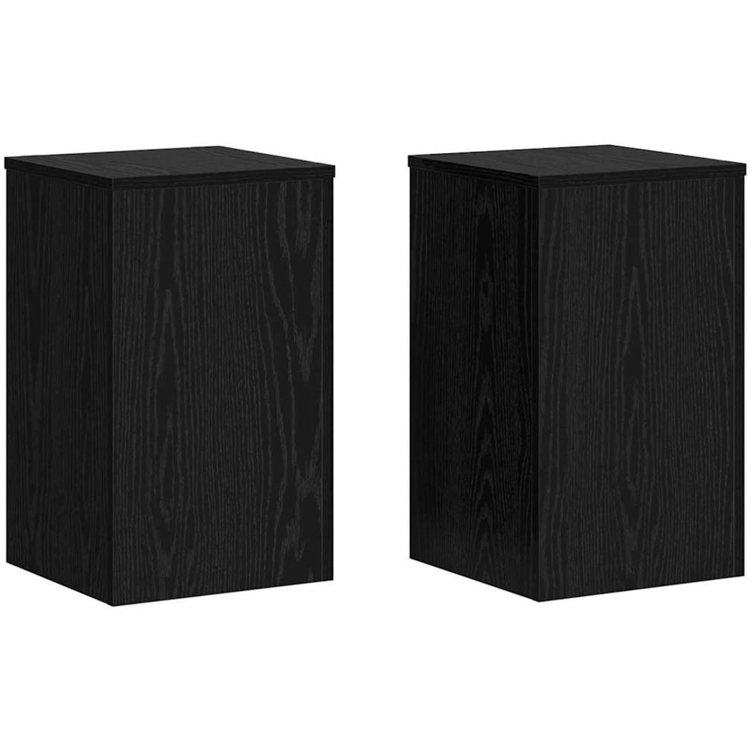Växtställ 2 st Svart Ek Konstruerat trä vidaXL 30 x 30 x 50 cm – bild 2