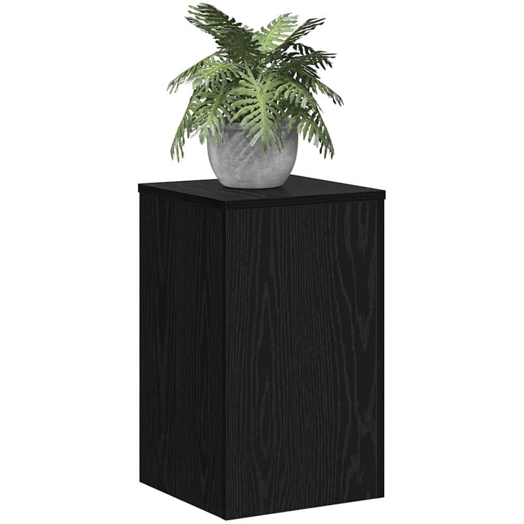 Växtställ 2 st Svart Ek Konstruerat trä vidaXL 30 x 30 x 50 cm – bild 3