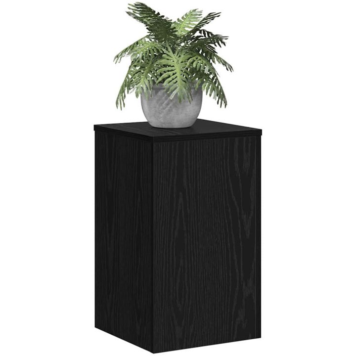 Växtställ 2 st Svart Ek Konstruerat trä vidaXL 30 x 30 x 50 cm – bild 3