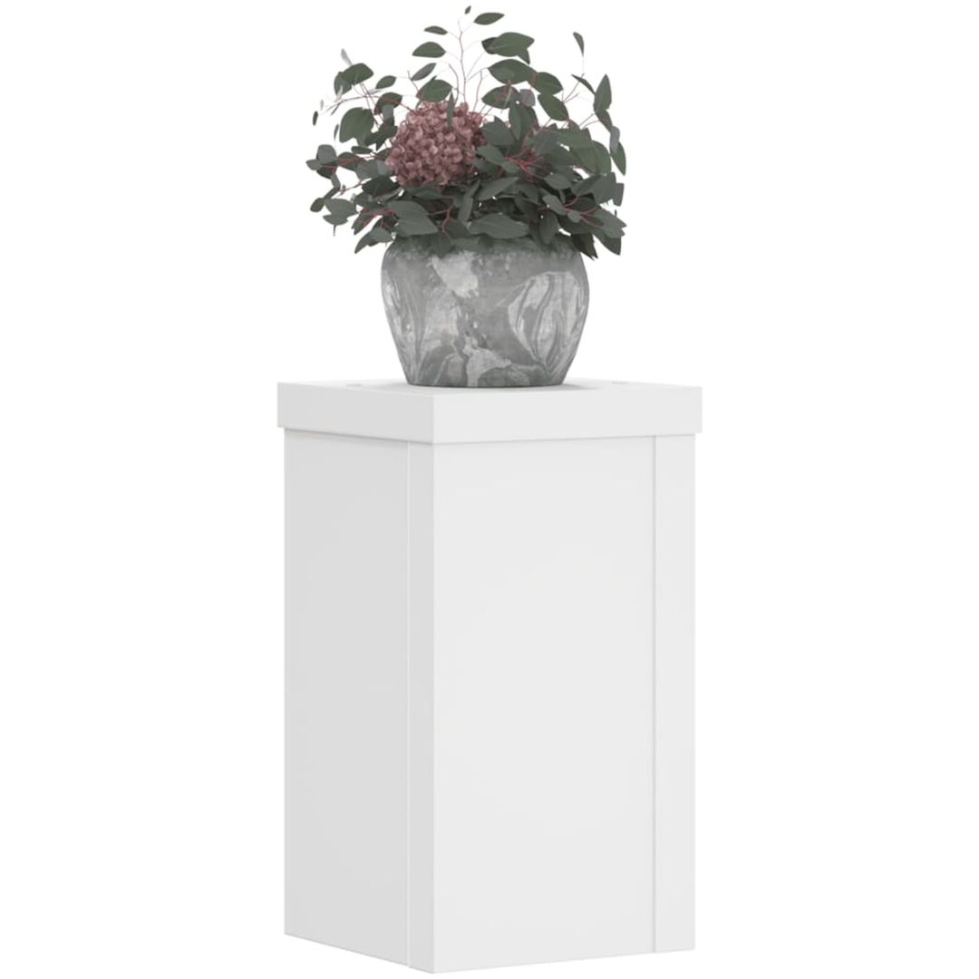 Växtställ 2 st vit konstruerat trä vidaXL 10 x 10 x 18 cm – bild 3
