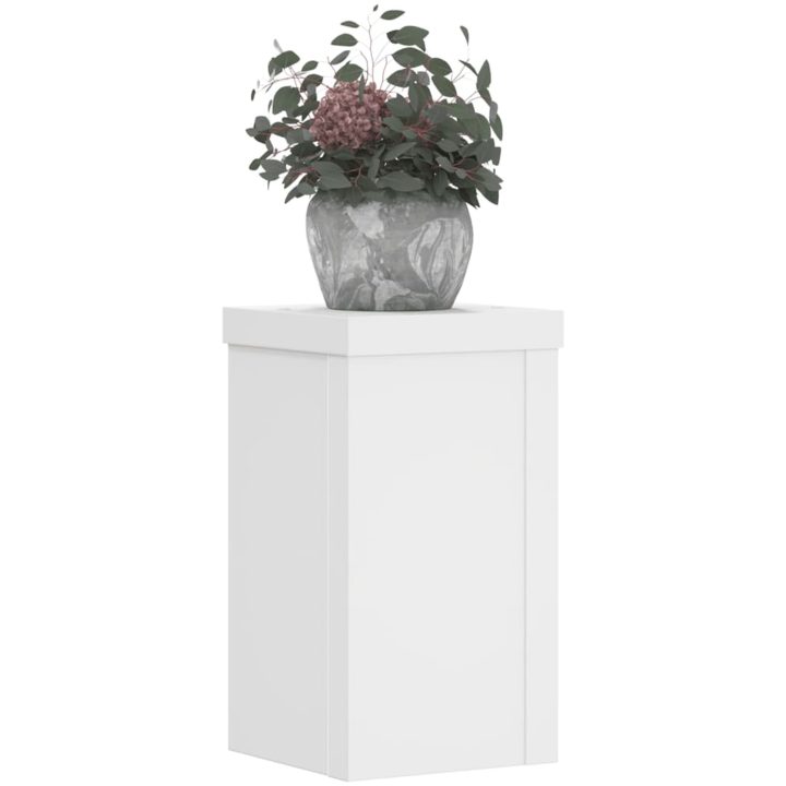 Växtställ 2 st vit konstruerat trä vidaXL 10 x 10 x 18 cm – bild 3