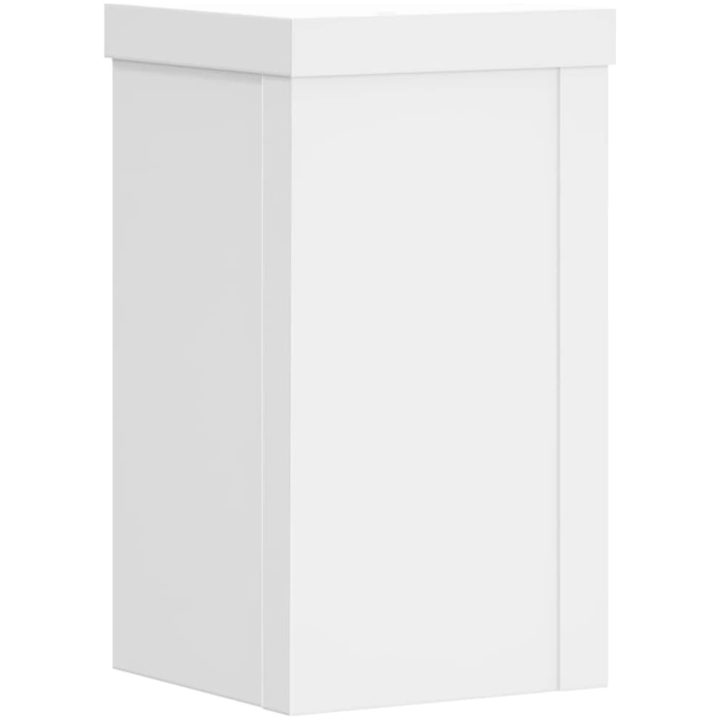 Växtställ 2 st vit konstruerat trä vidaXL 10 x 10 x 18 cm – bild 7